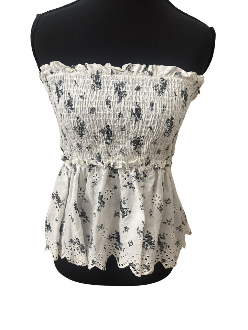 Sim & Sam Smocked Floral Tube Top Size Medium
